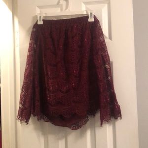 Off the shoulder long sleeve